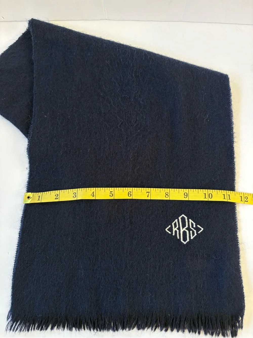 Christian Dior Monsieur Luxury 100% Merino Wool Scarf Lightweight Dark Blue RBS